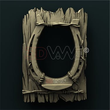 HORSESHOE PICTURE FRAME 3D STL 3DWave